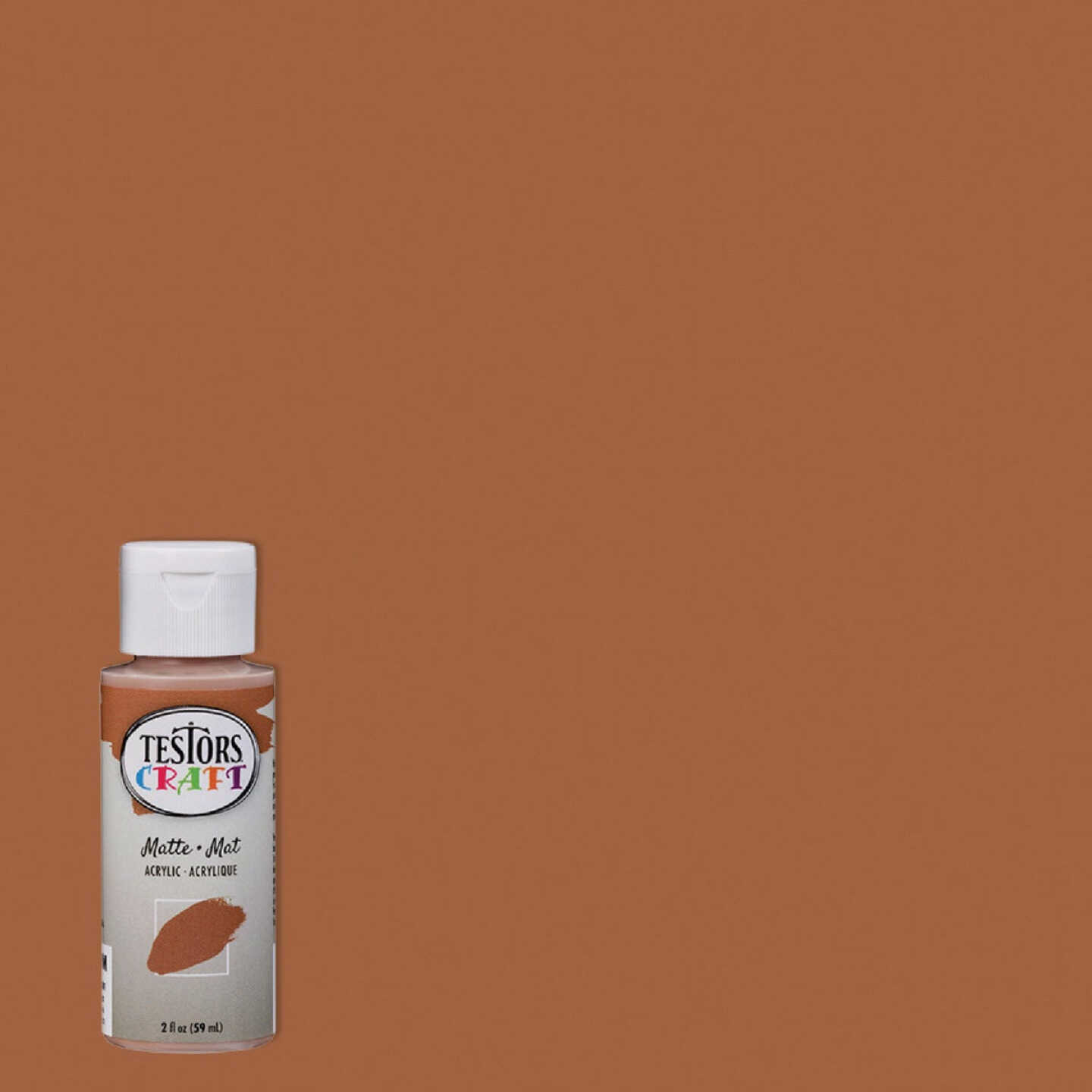 Testors Craft 2 Oz. Matte Coffee Acrylic Paint Image 1