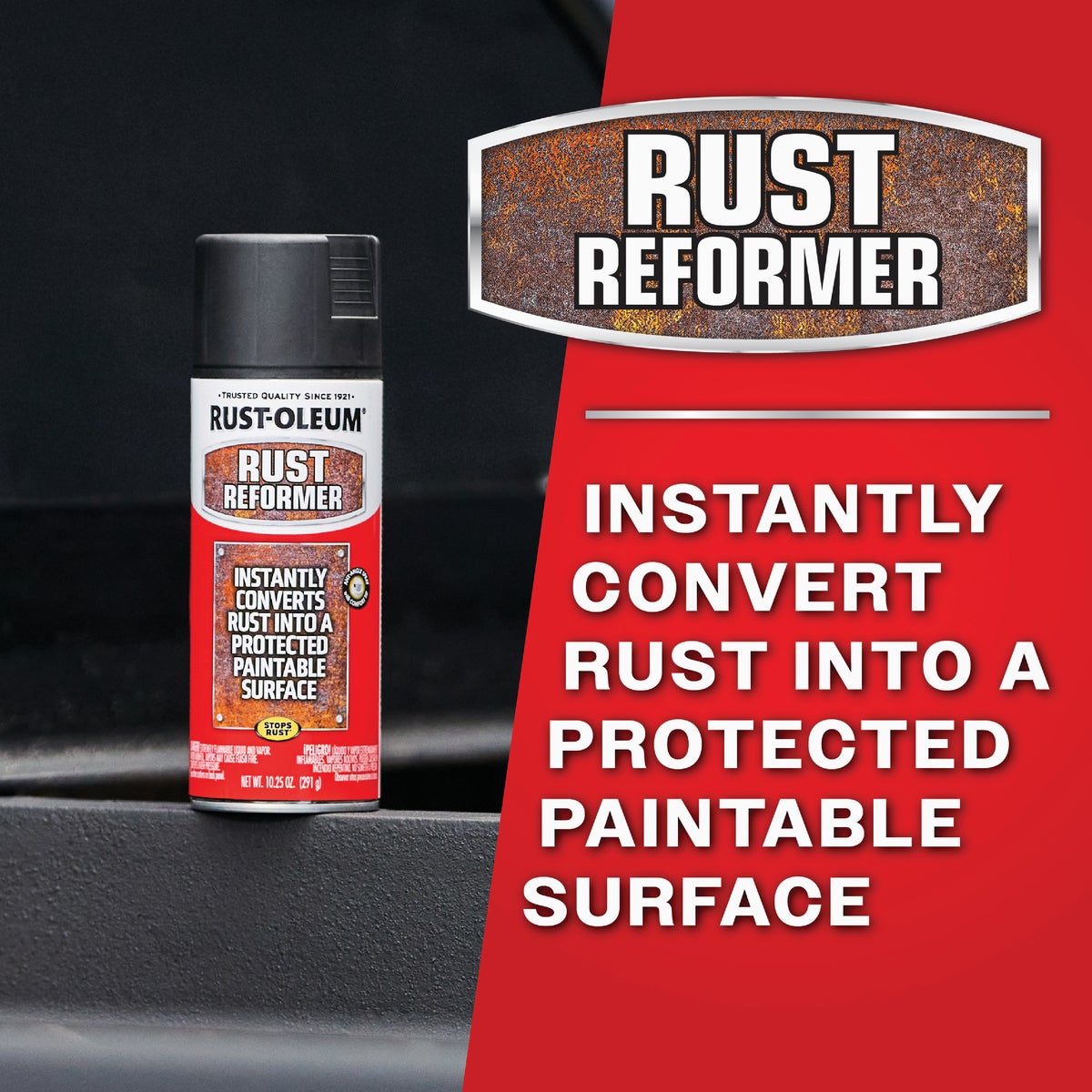  Rust-Oleum Stops Rust Automotive 10.25 Oz. Flat Black Rust Reformer Image 2
