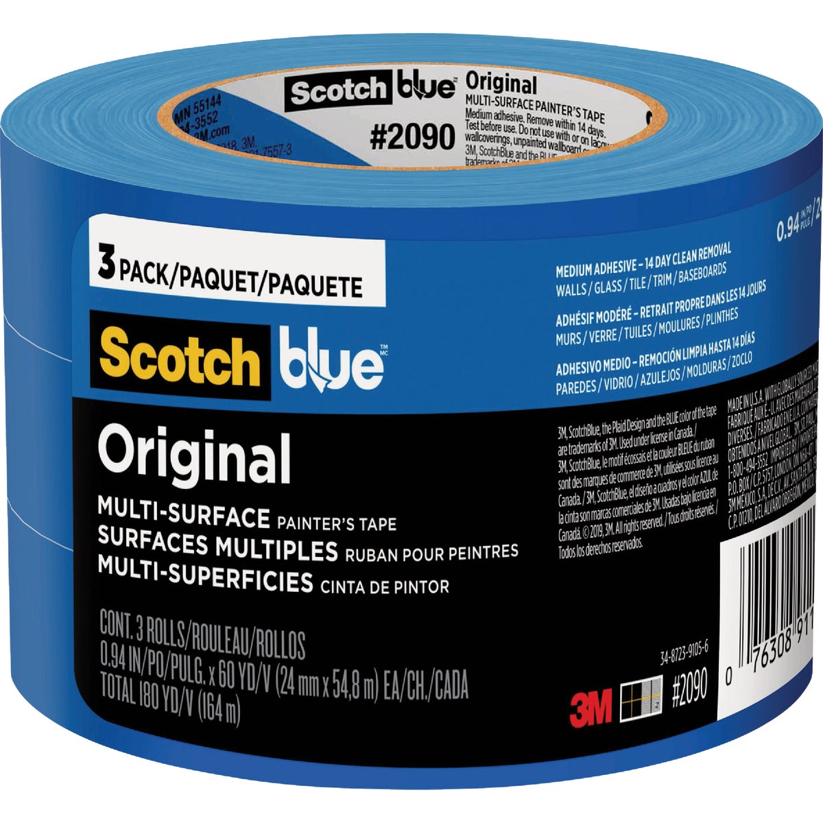 ScotchBlue 0.94 In. x 60 Yd. Original Painter's Tape (3 Roll)