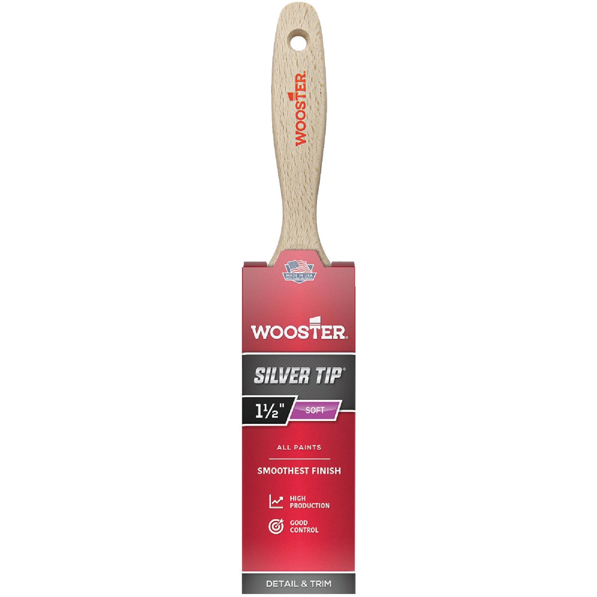 Wooster SILVER TIP 1-1/2 In. Flat Sash Varnish And Paint Brush Image 1