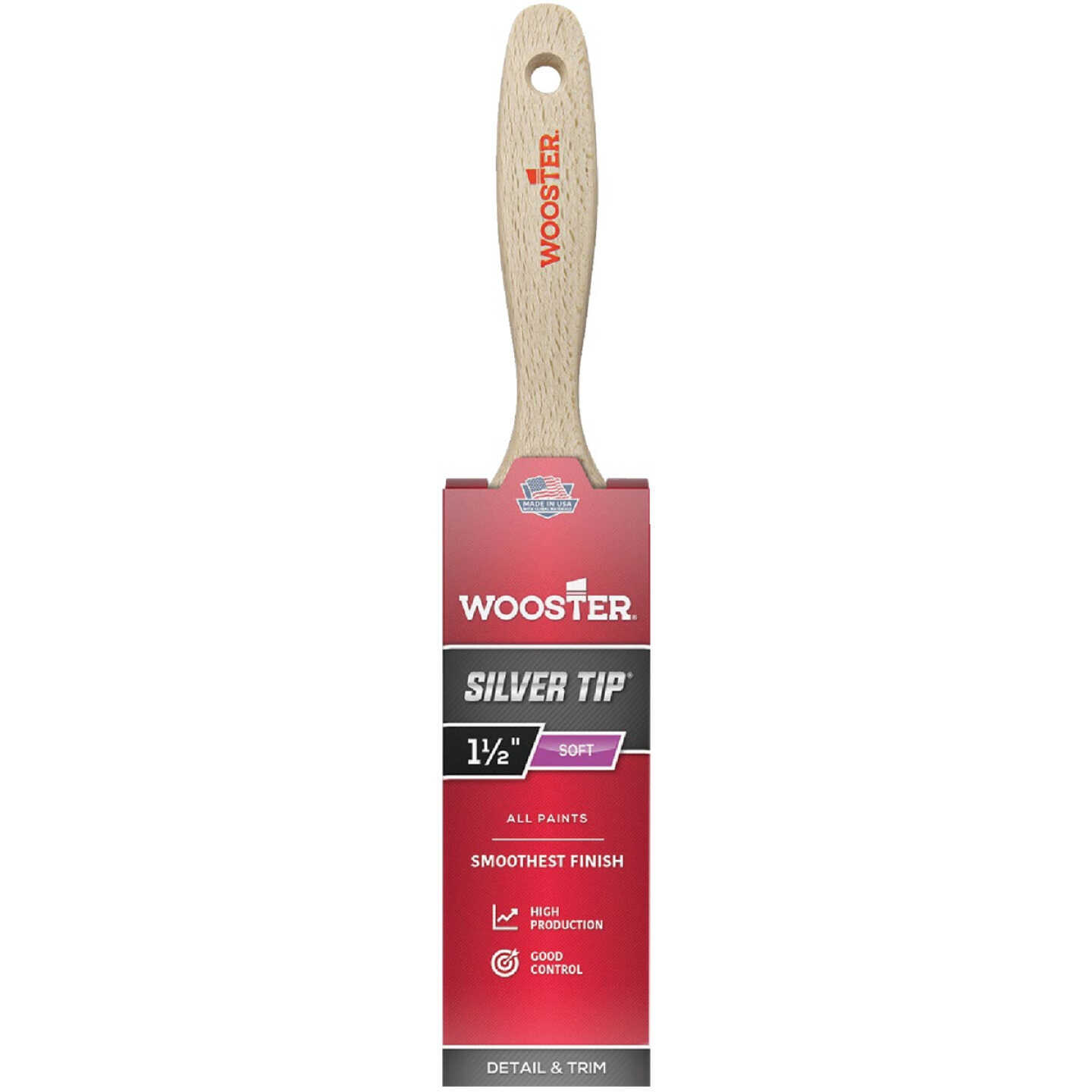 Wooster SILVER TIP 1-1/2 In. Flat Sash Varnish And Paint Brush Image 1