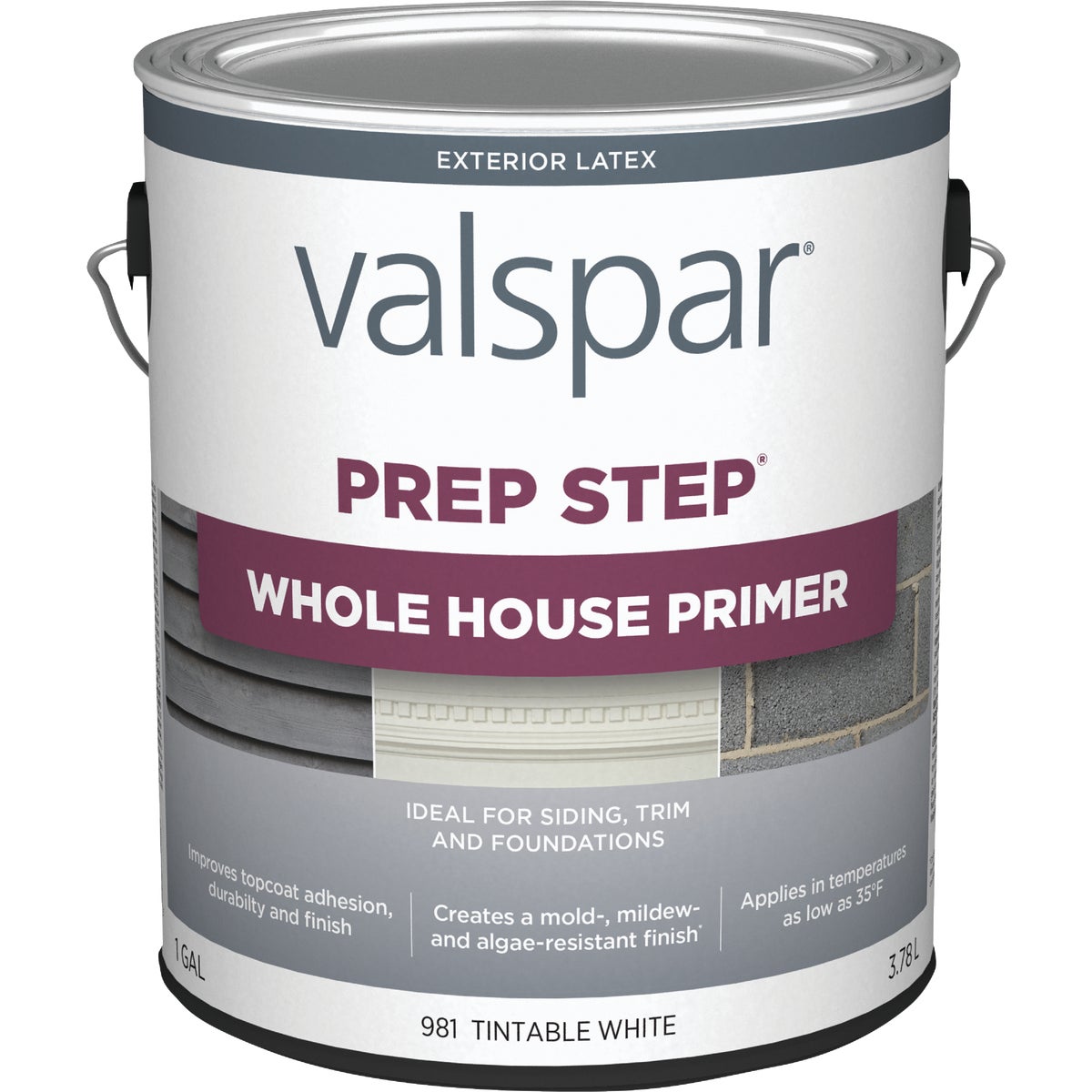 Valspar Prep-Step White Exterior Whole House Primer, 1 Gal.