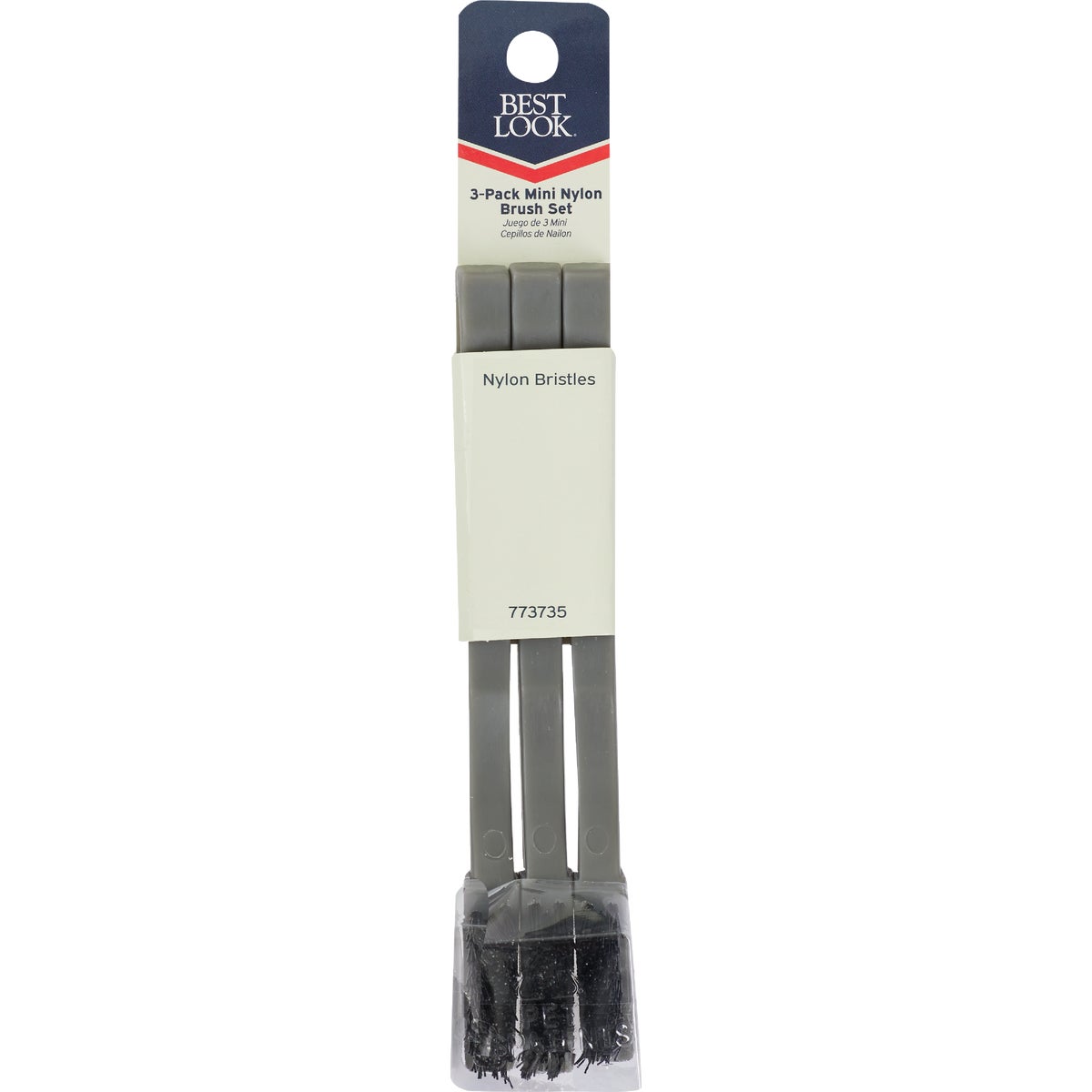 Best Look Nylon Bristle Soft Grip Mini Brushes (3-Pack)