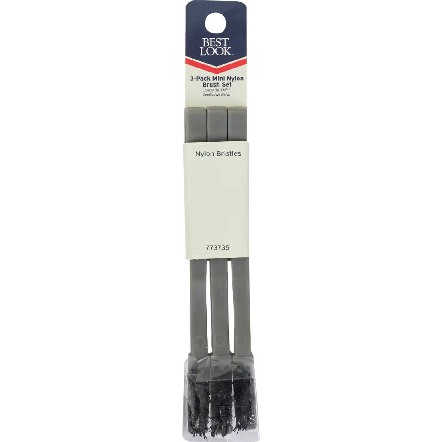 Best Look Nylon Bristle Soft Grip Mini Brushes (3-Pack) Image 1