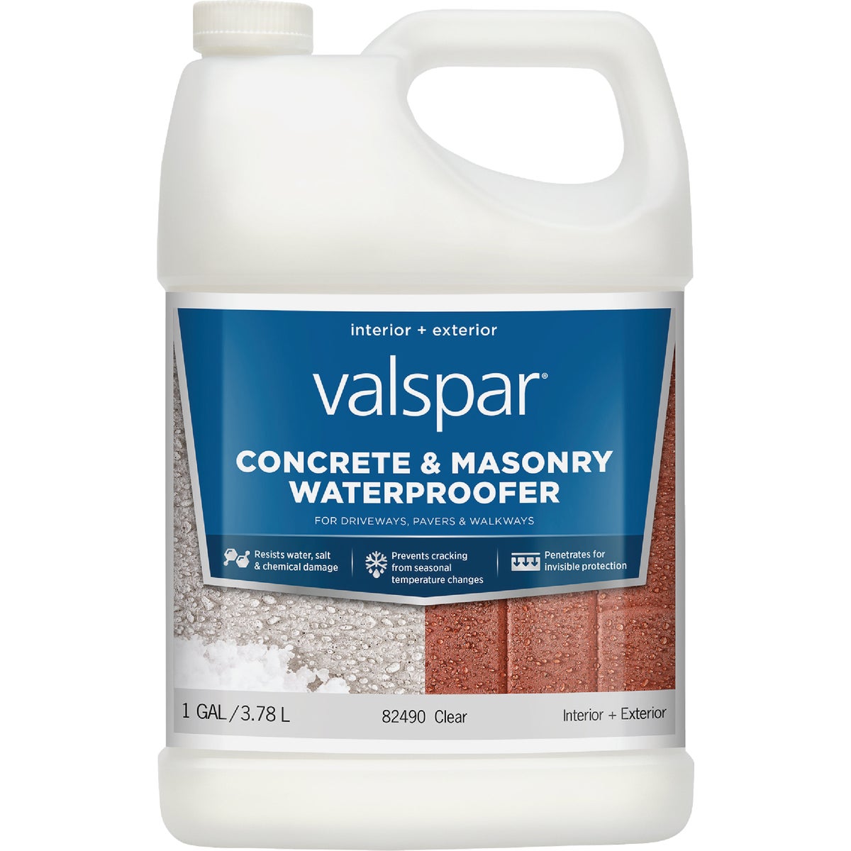 Valspar Interior and Exterior Concrete & Masonry Waterproofer, 1 Gal., Clear Image 6
