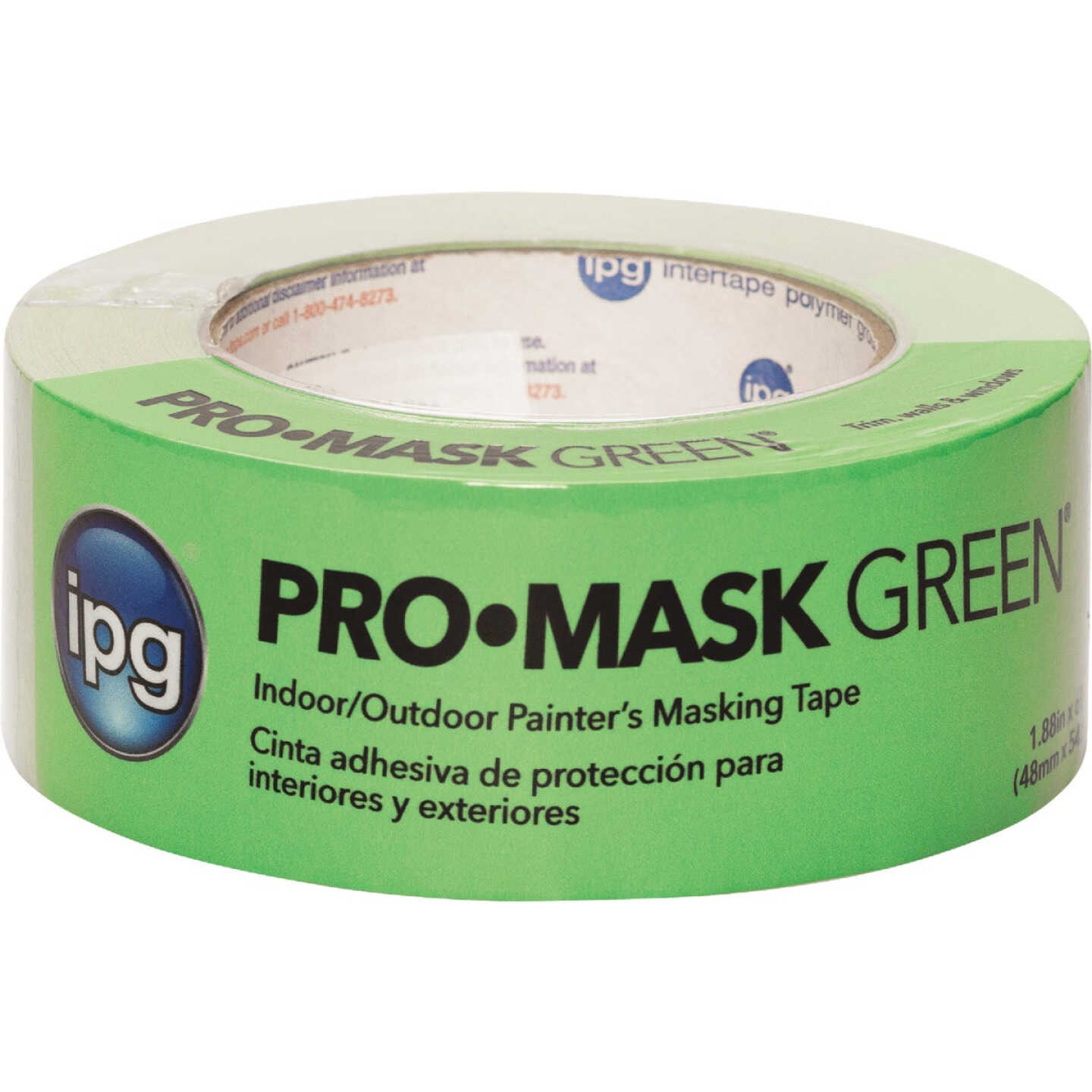 IPG ProMask Green 1.88 In. x 60 Yd. Professional Green Painter's Grade Masking Tape Image 1