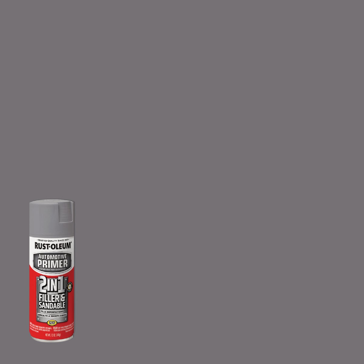 Rust-Oleum Stops Rust Automotive 2 in 1 Filler & Sandable Primer Spray, 12 Oz., Gray Image 6