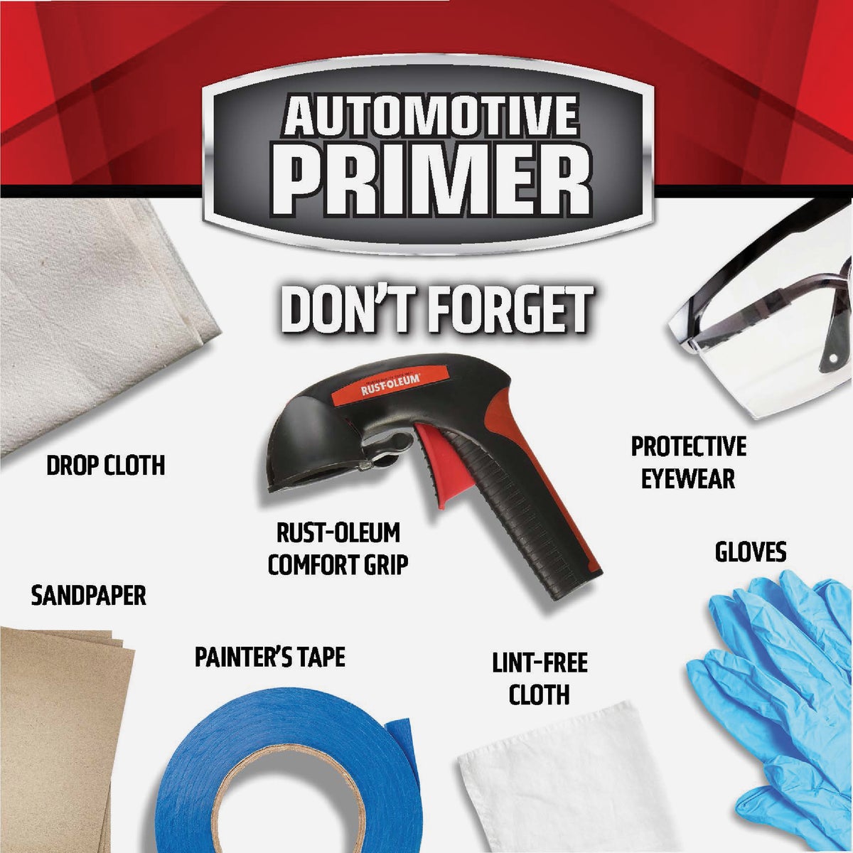 Rust-Oleum Stops Rust Automotive 2 in 1 Filler & Sandable Primer Spray, 12 Oz., Gray Image 4