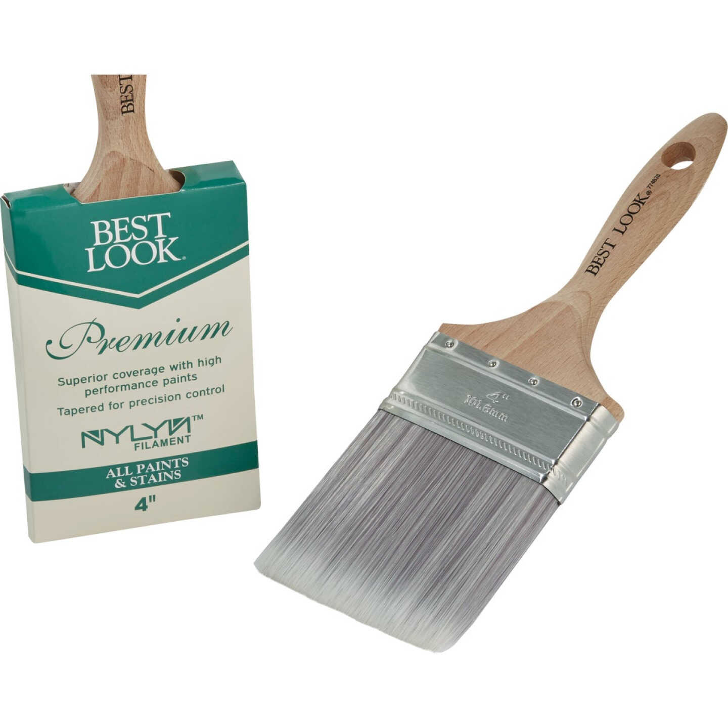 Best Look Premium 4 In. Flat Nylyn Paint Brush Image 1