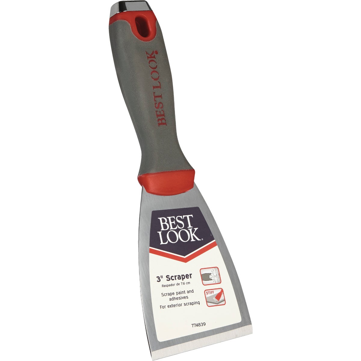Master Painter 3 In. Soft Grip Stiff Scraper
