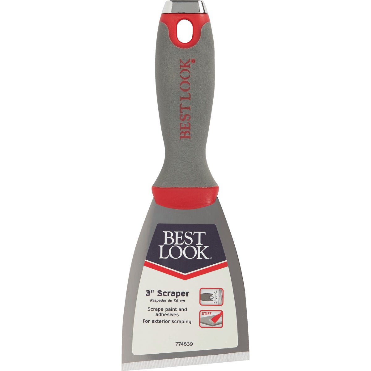 Master Painter 3 In. Soft Grip Stiff Scraper Image 2