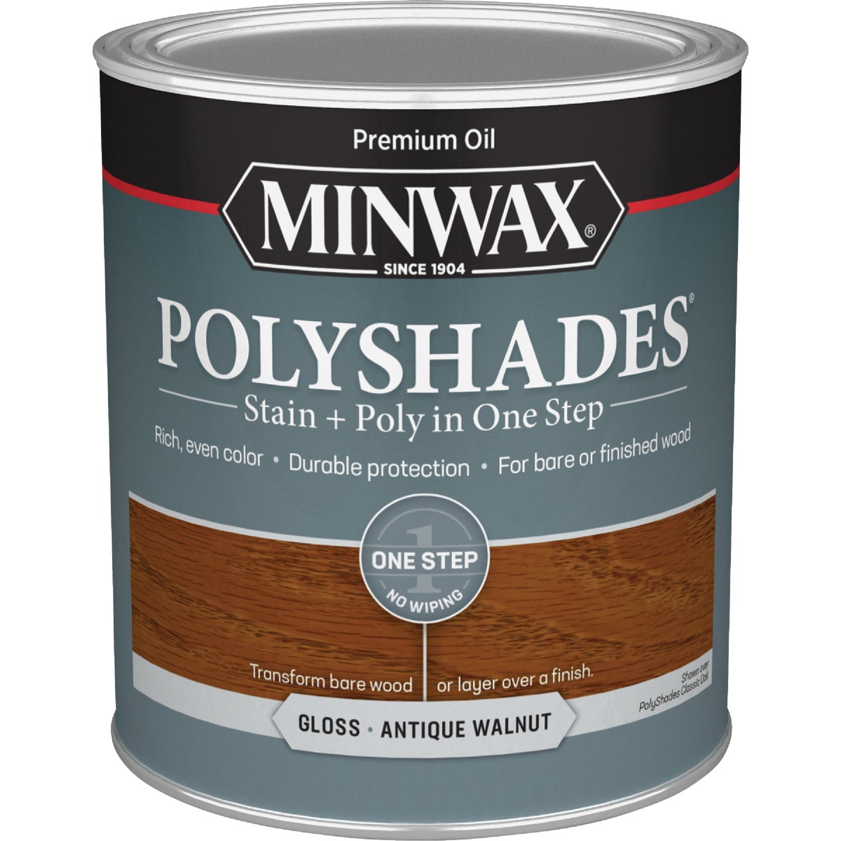 Minwax Polyshades 1 Qt. Gloss Stain & Finish Polyurethane In 1-Step, Antique Walnut Image 7