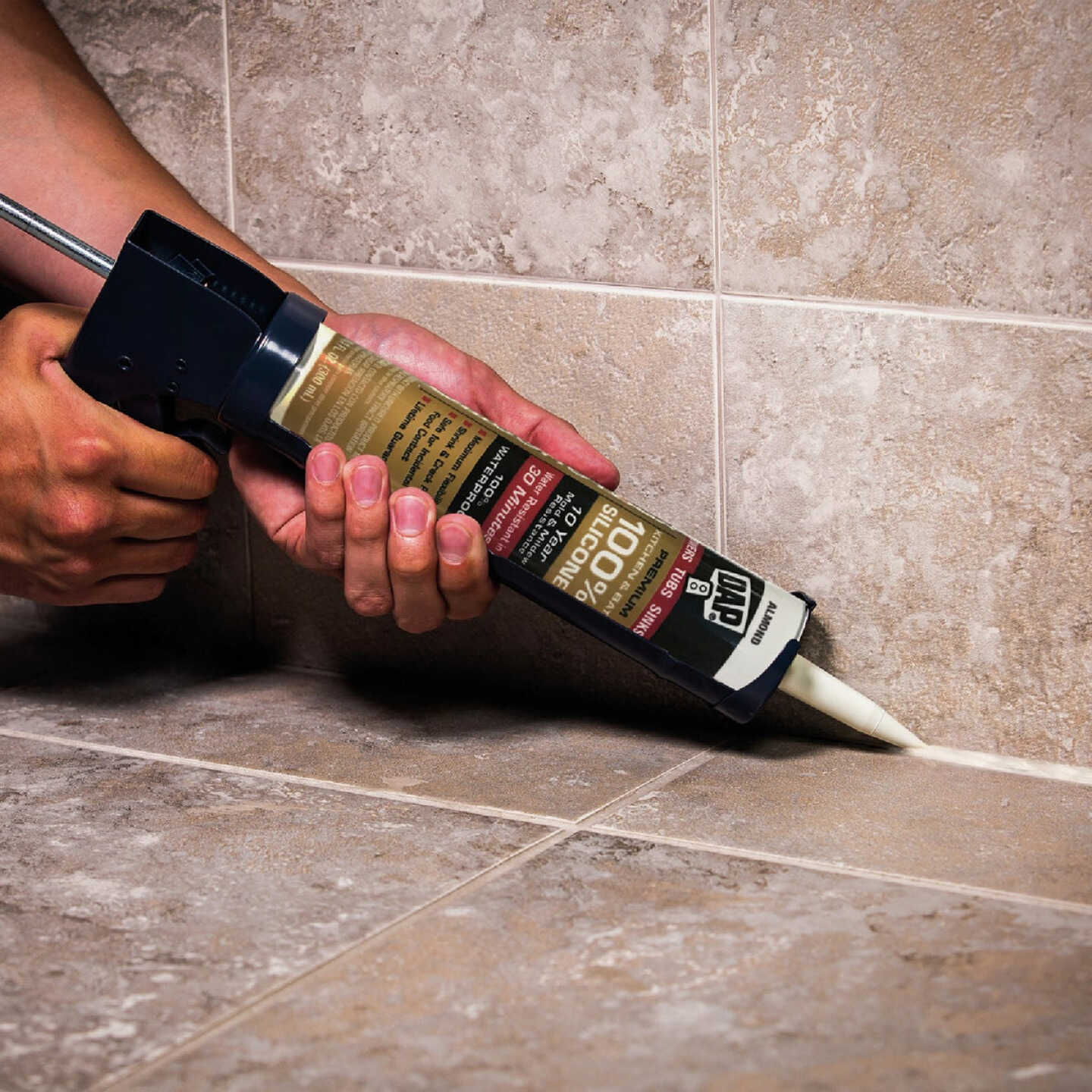DAP Silicone Max 2.8 Oz. White Premium Kitchen, Bath & Plumbing 100% Silicone Sealant Image 2