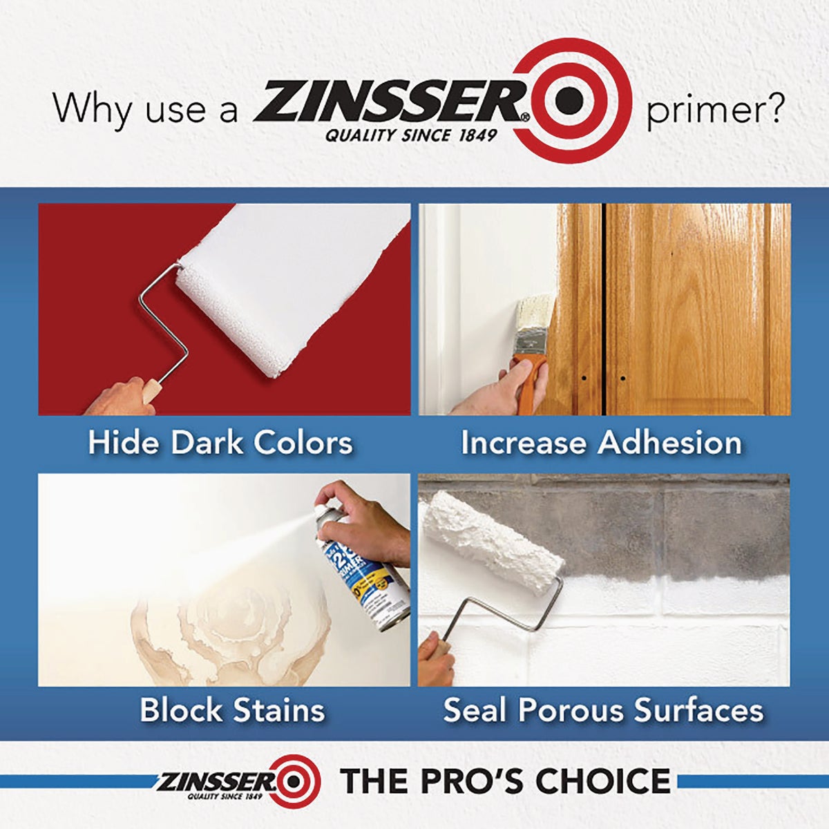 Zinsser 26 Oz. B-I-N Primer Spray with Turbo Spray System, Flat White Image 3
