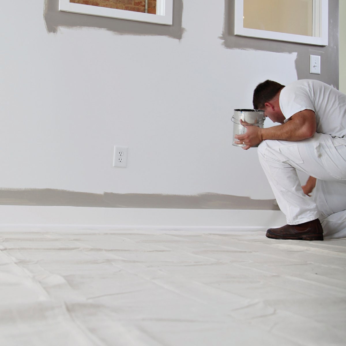 Trimaco SuperTuff 10 Oz. 4 Ft. x 15 Ft. Extra Heavyweight Canvas Drop Cloth Image 2