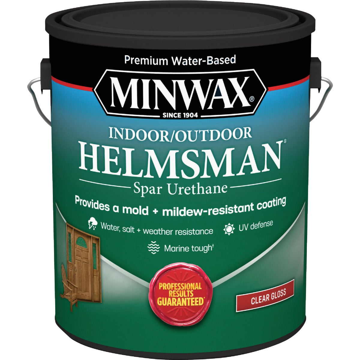 Minwax Water Based Helmsman Indoor/Outdoor Gloss Clear Spar Urethane, 1 Gal.