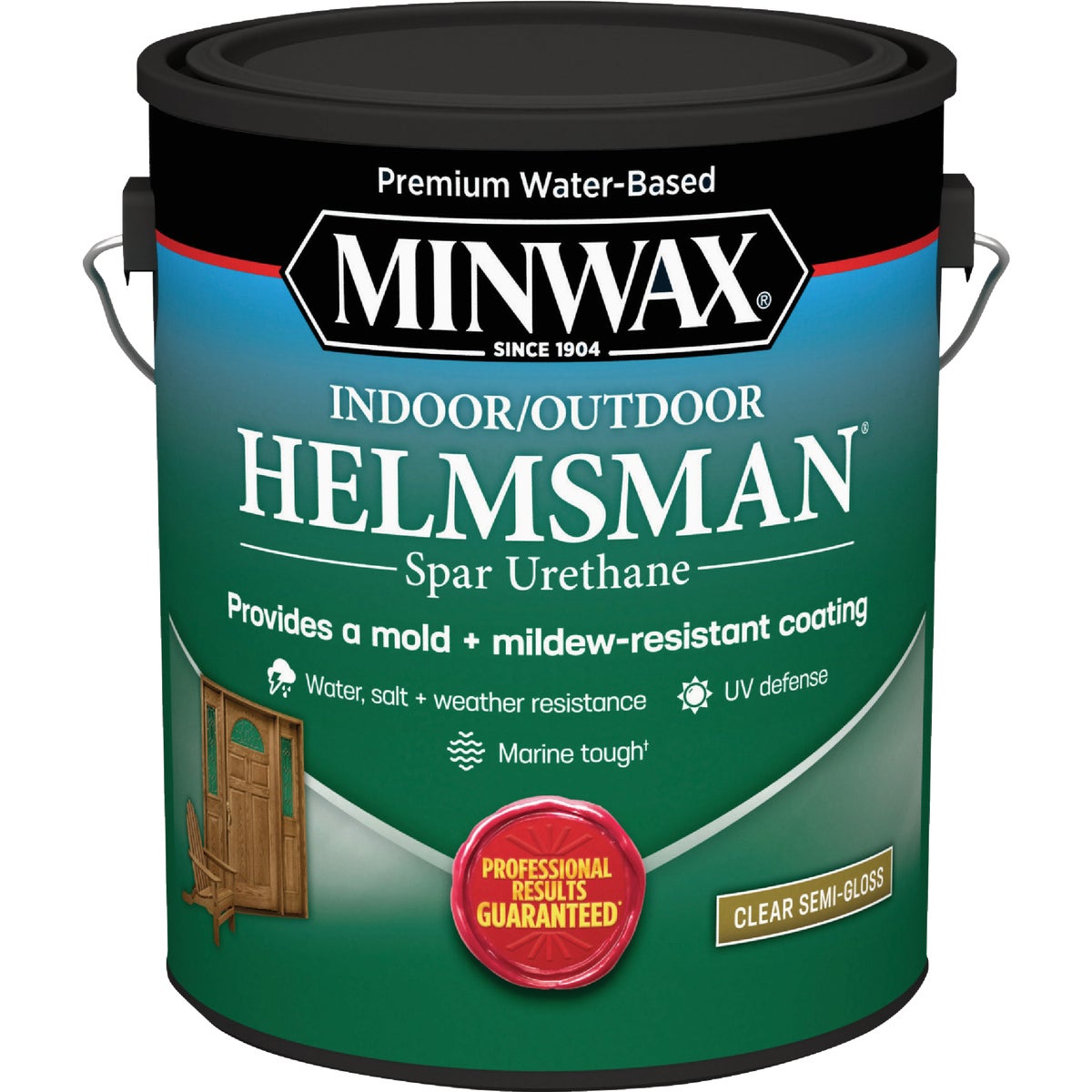 Minwax Water Based Helmsman Indoor/Outdoor Semi-Gloss Clear Spar Urethane, 1 Gal.