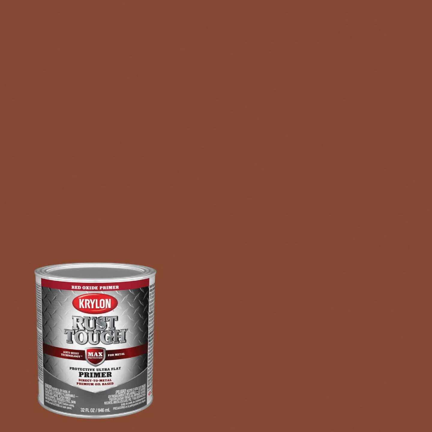 Krylon Rust Tough Primer, Red Oxide, 1 Qt. Image 1
