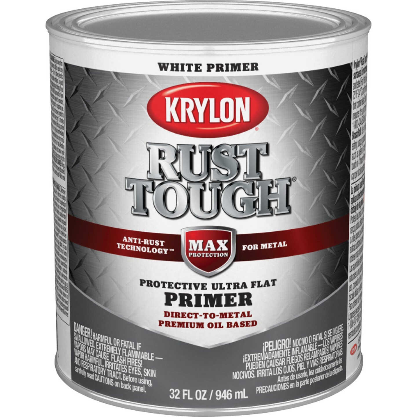 Krylon Rust Tough Primer, White, 1 Qt. Image 1