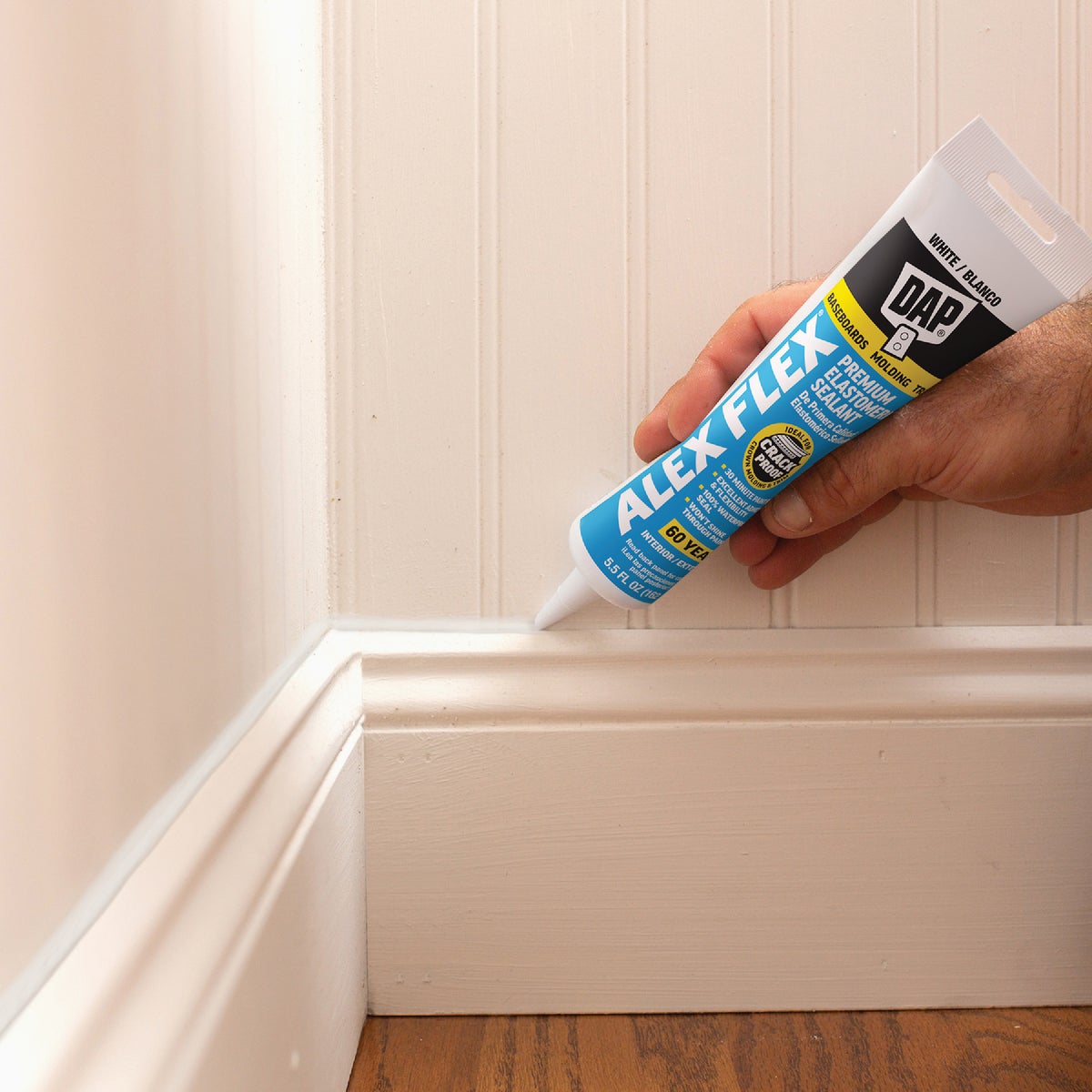 Dap Alex Flex 5.5 Oz. Premium Molding & Trim Acrylic Latex Siliconized Sealant, White Image 6