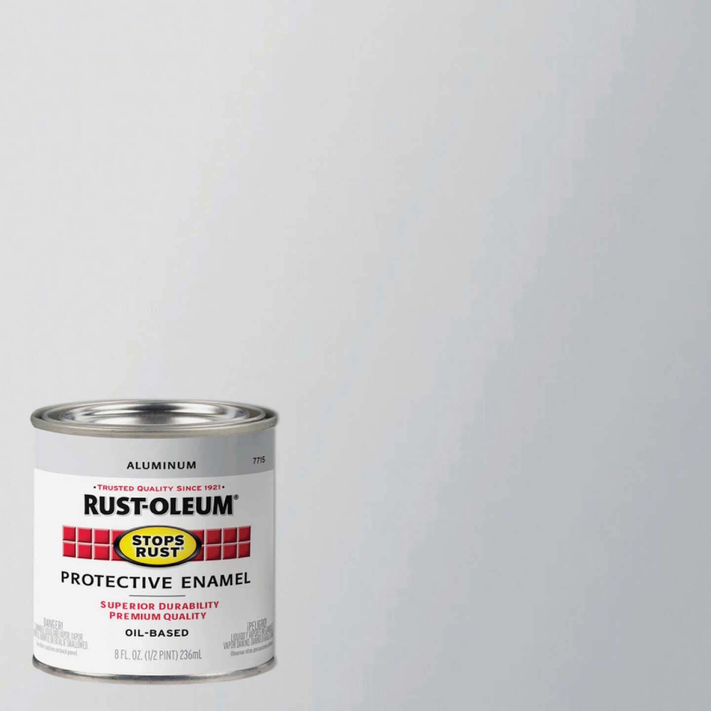Rust-Oleum Stops Rust Oil Based Gloss Protective Rust Control Enamel, Aluminum, 1/2 Pt. Image 1