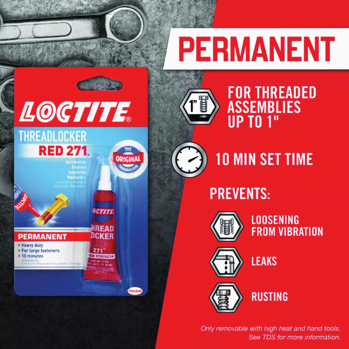 LOCTITE Red 271 0.2 Oz. Permanent Red Threadlocker Image 4