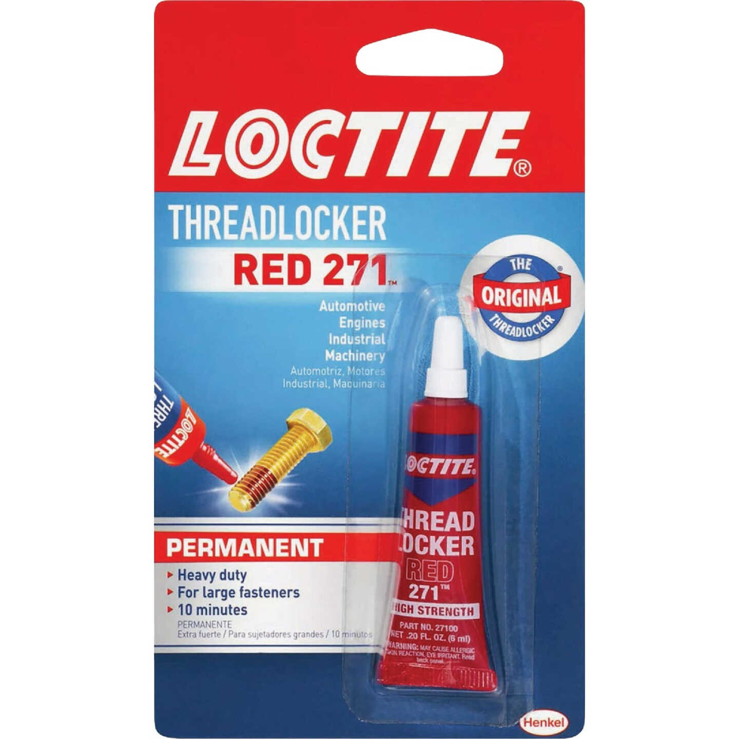 LOCTITE Red 271 0.2 Oz. Permanent Red Threadlocker Image 1