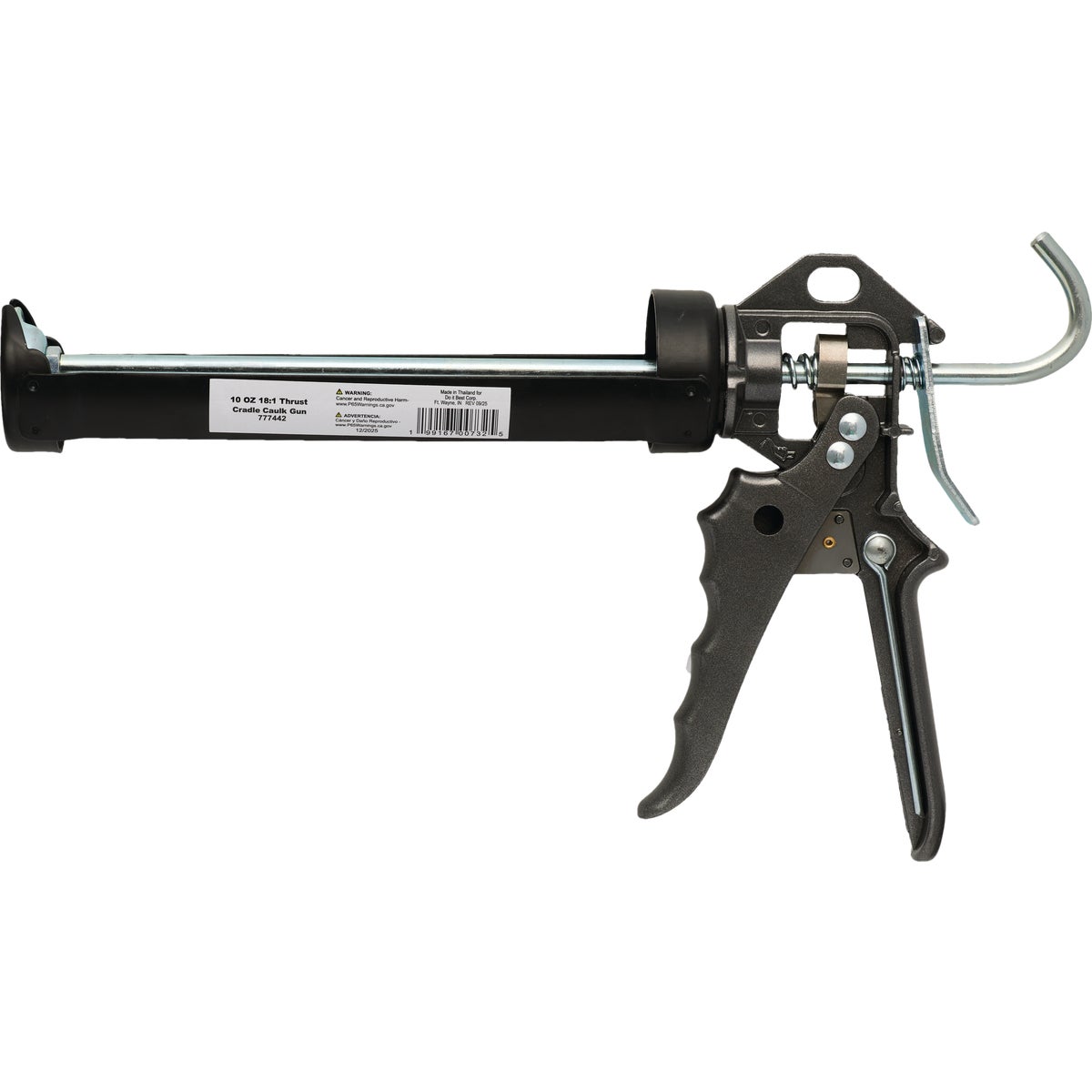 10 Oz. 18:1 Thrust Skeleton Smooth Rod Caulk Gun Image 3
