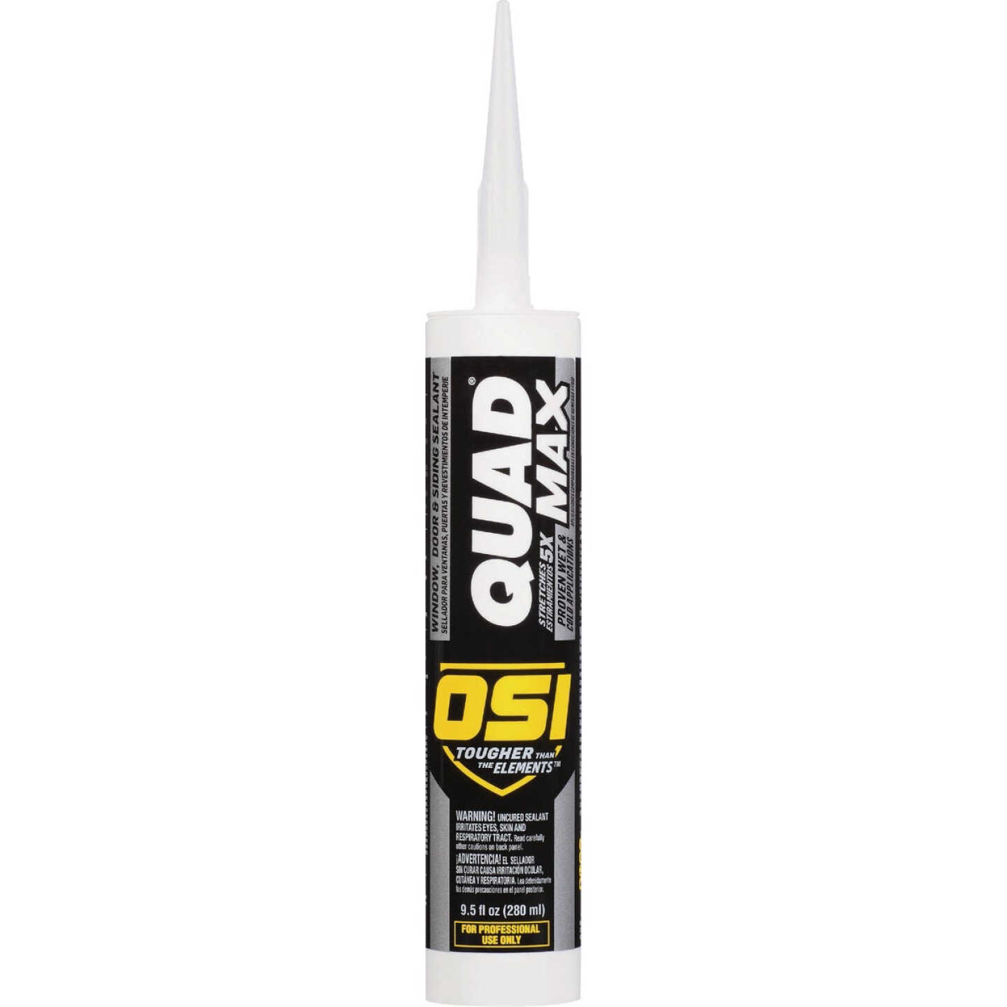 OSI Quad Max 9-1/2 Oz. Window, Door and Siding Polymer Sealant, Brown 266 Image 1