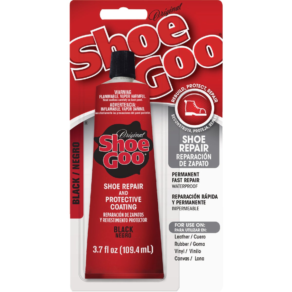 Shoe Goo 3.7 Oz. Black Shoe Repair & Protective Coating Adhesive