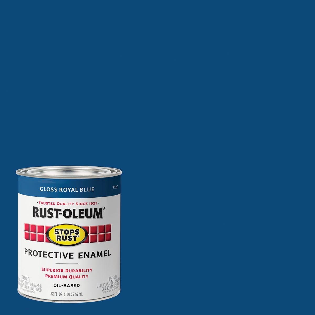 Rust-Oleum Stops Rust Oil Based Gloss Protective Rust Control Enamel, Royal Blue, 1 Qt.