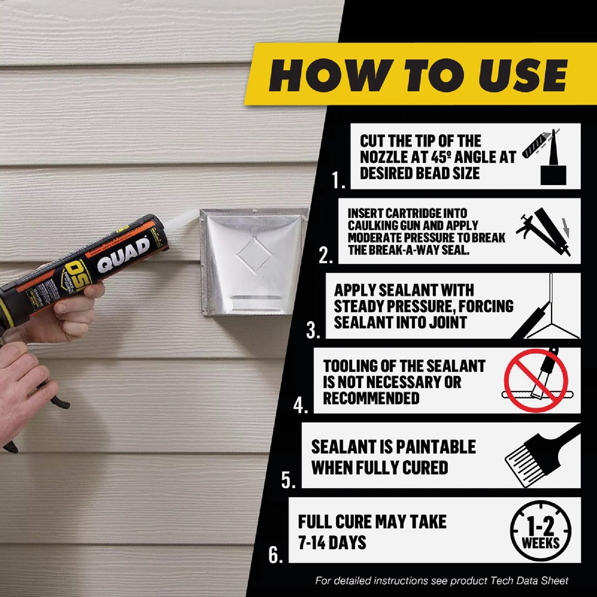 OSI QUAD 10 Oz. Window, Door & Siding Polymer Sealant, Beige Image 4