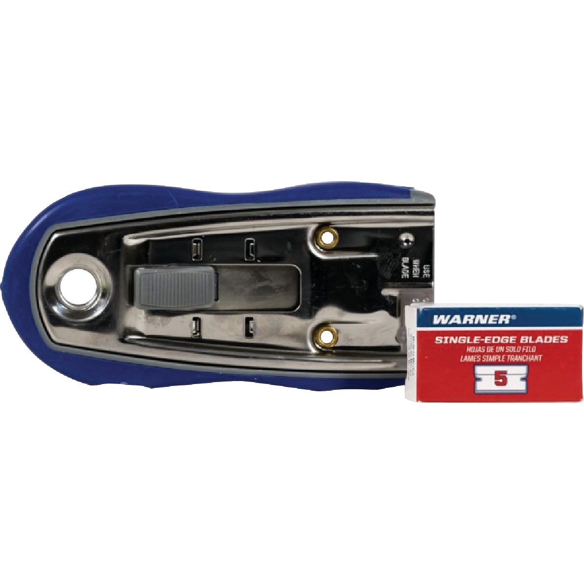 Warner Soft Grip Safety Scraper with 5-Pack Single Edge Blades