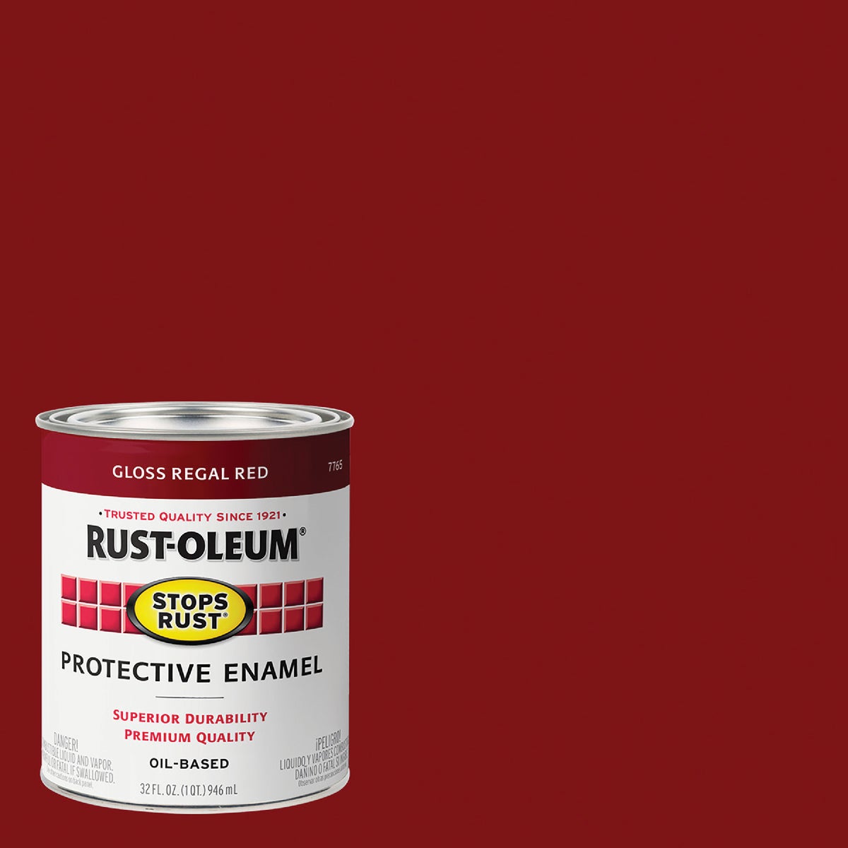 Rust-Oleum Stops Rust Oil Based Gloss Protective Rust Control Enamel, Regal Red, 1 Qt.