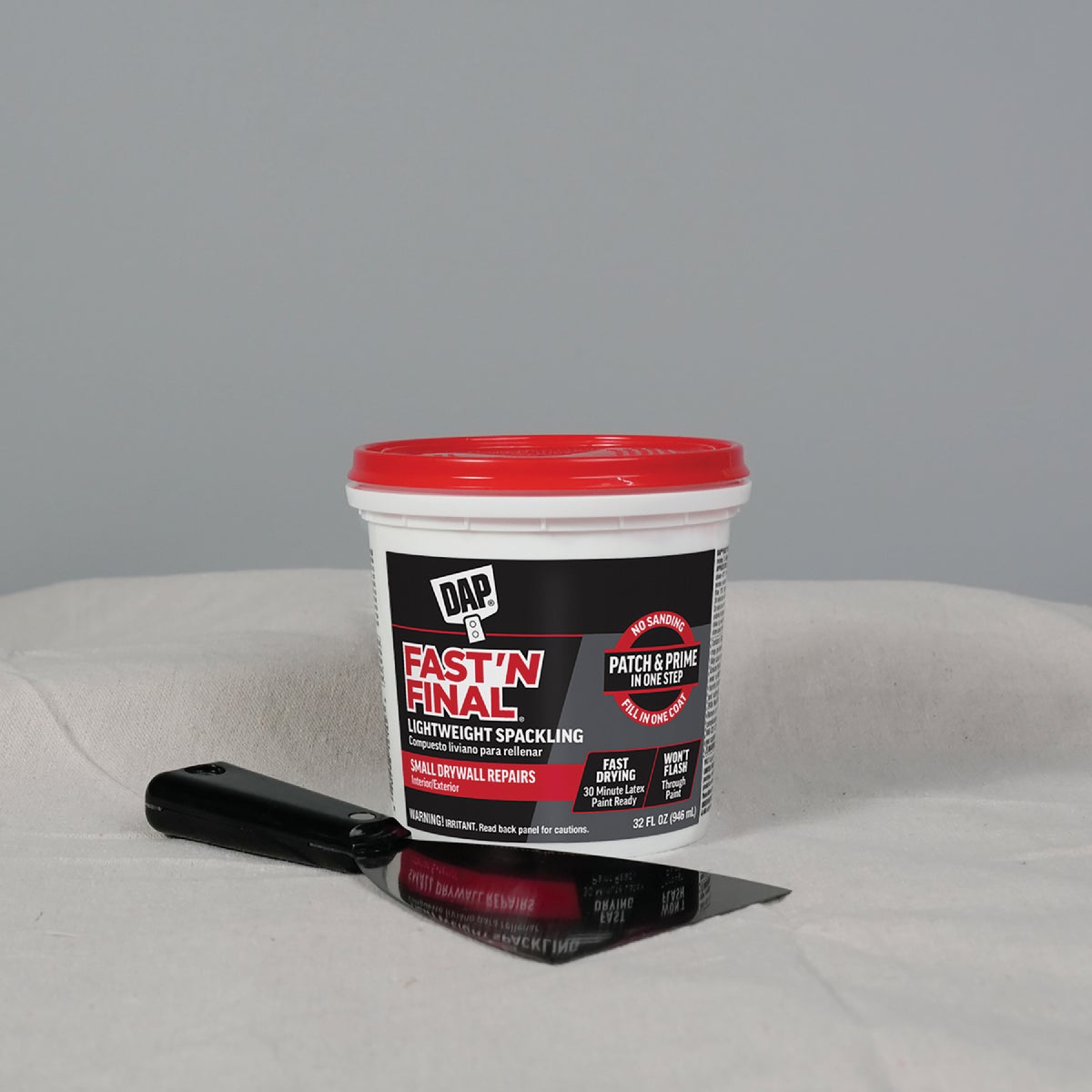 DAP Fast 'N Final 32 Oz. Lightweight Latex Patch & Prime Spackling Image 3