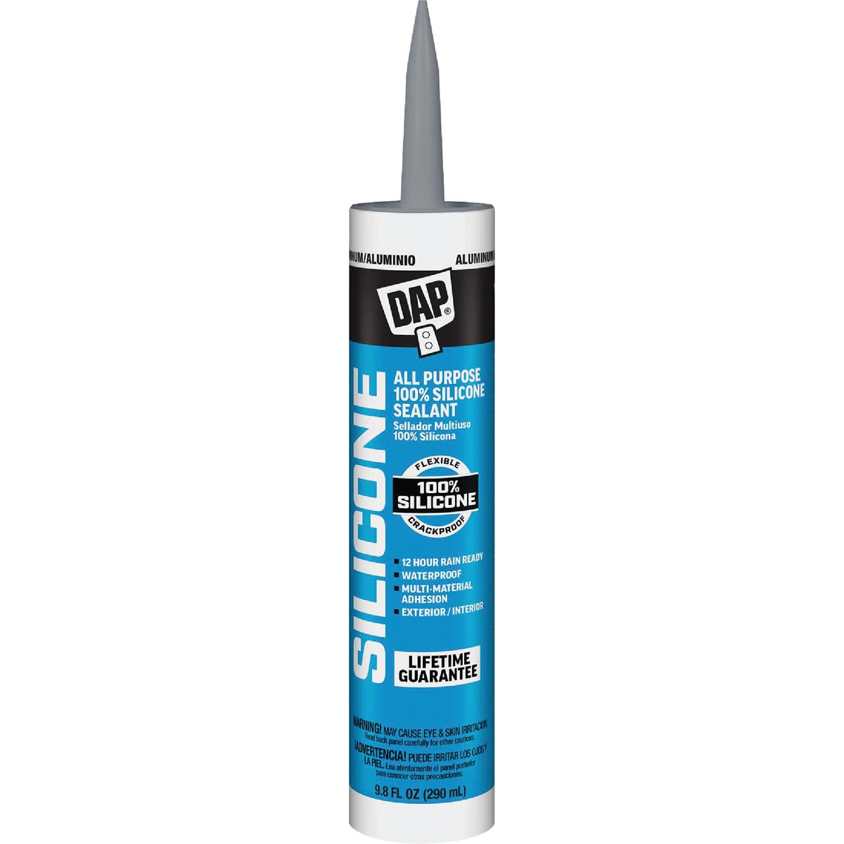 DAP 9.8 Oz. Window, Door & Siding Silicone Sealant, Aluminum