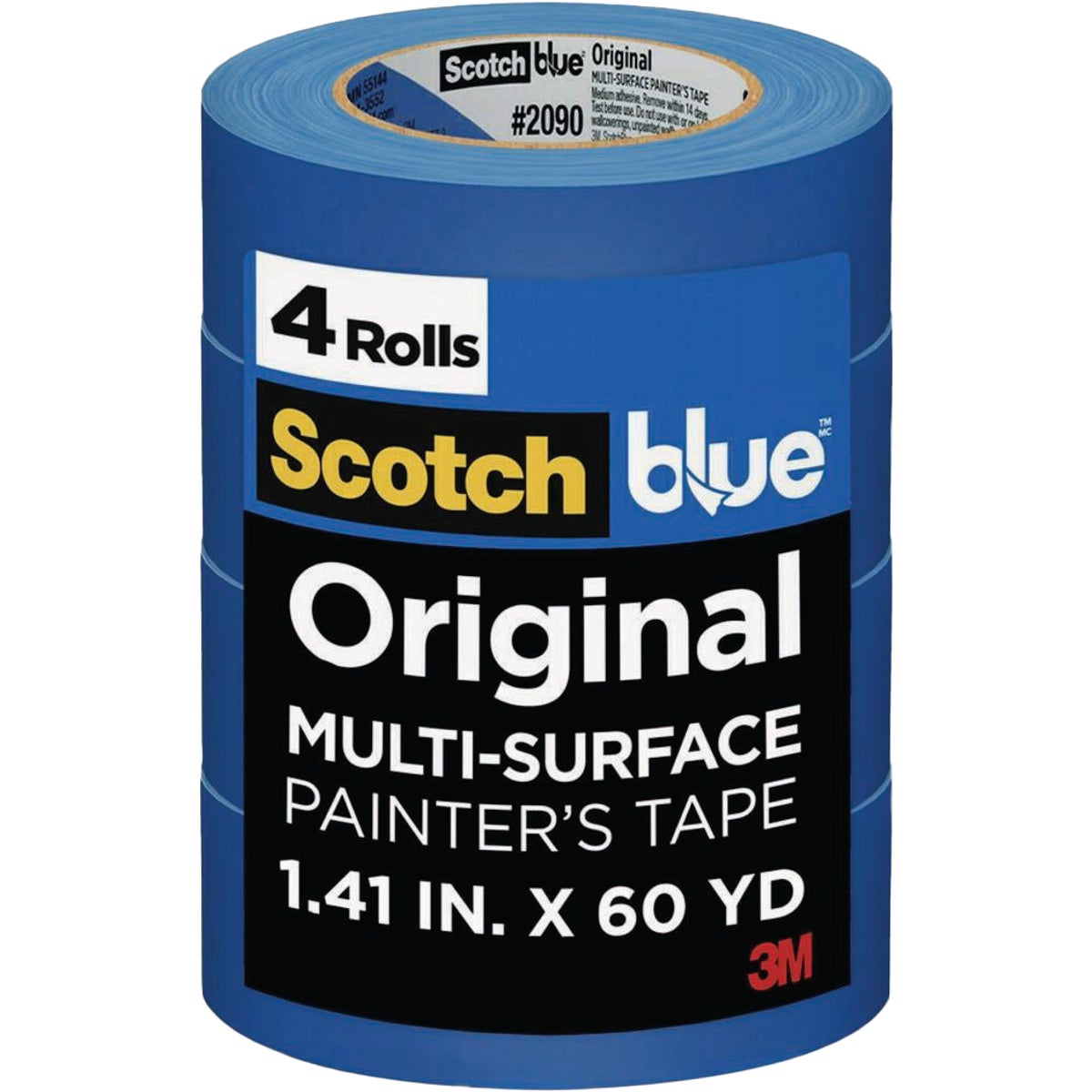 3M Scotch Blue 1.41 In. x 60 Yd. Original Painter's Tape (4-Pack)