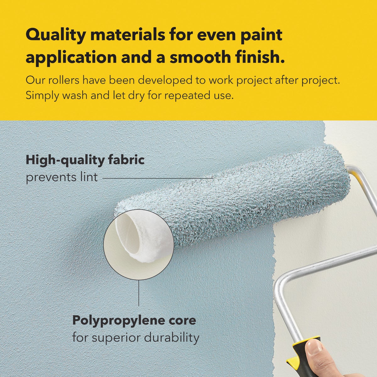 Purdy White Dove 9 In. x 1/4 In. Woven Fabric Roller Cover Image 6