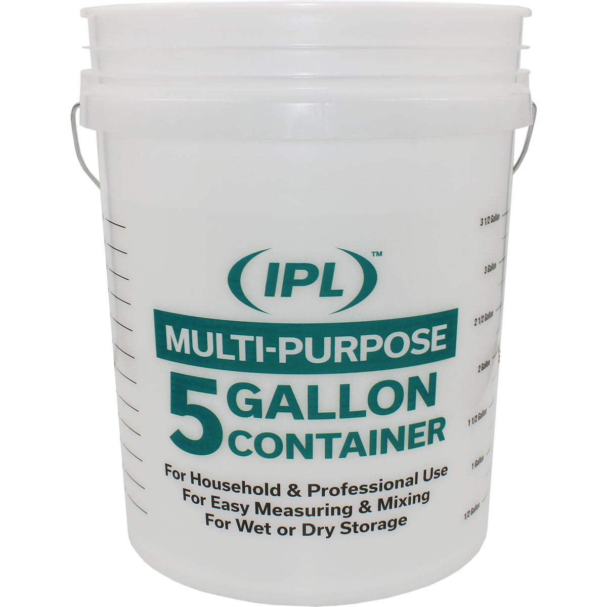 Leaktite 5 Gal. Clear Plastic Bucket with Measuring Increments