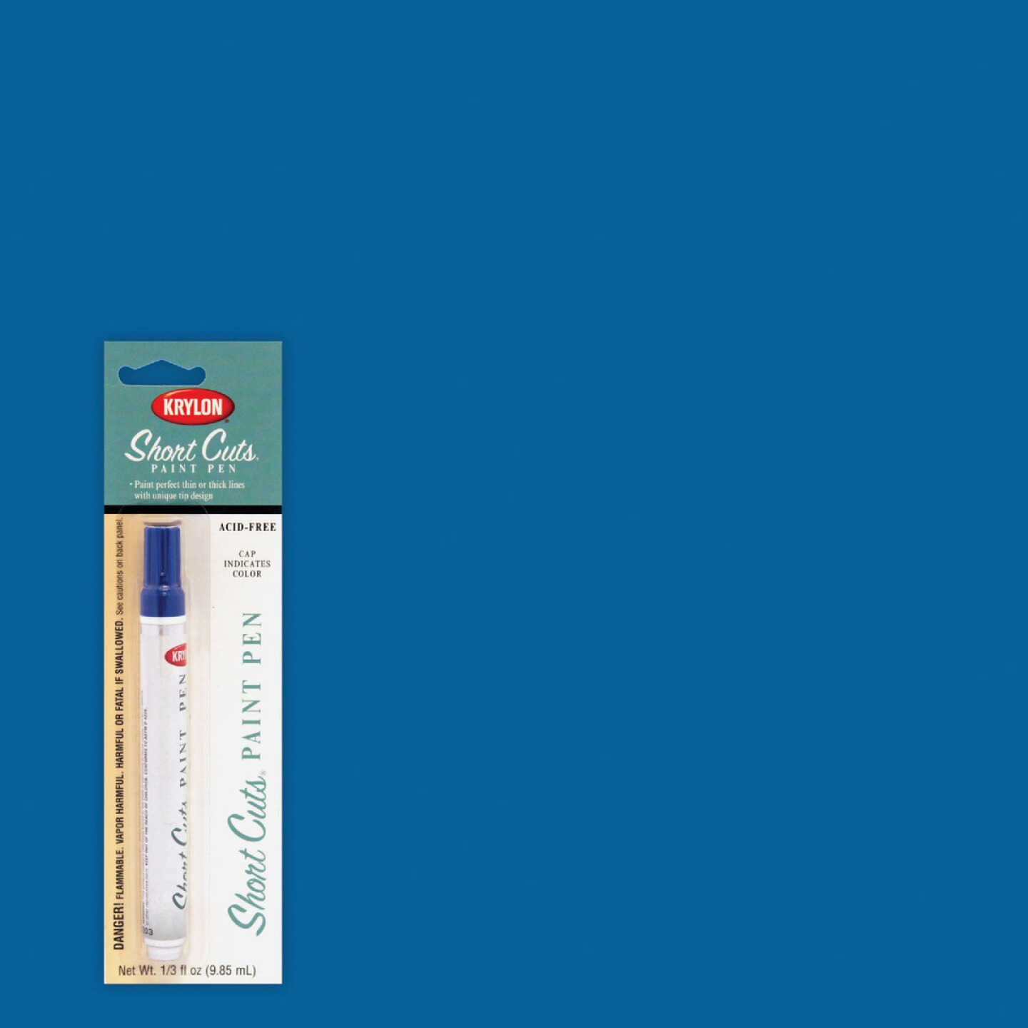 Krylon Short Cuts 1/3 Fl Oz Ocean Blue Gloss Paint Pen Image 1