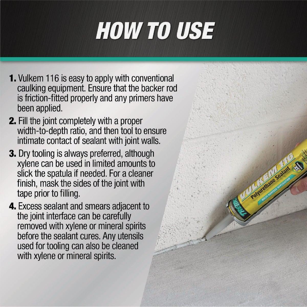 Tremco Vulkem 116 10.1 Oz. White Polyurethane Sealant Image 3