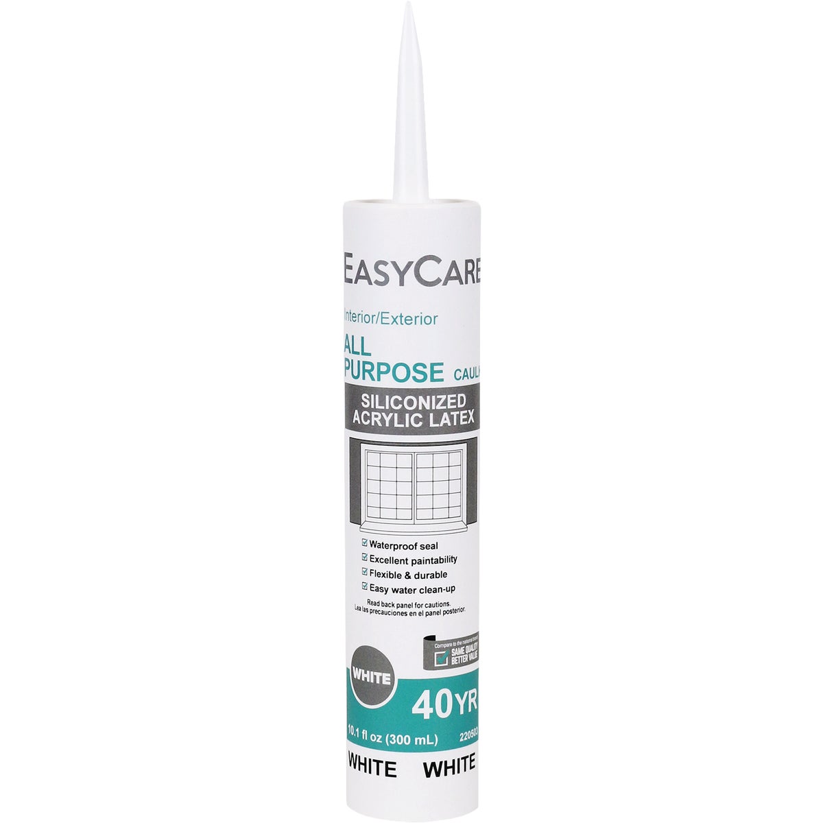 EasyCare 10.1 Oz. White Siliconized Acrylic Latex Caulk