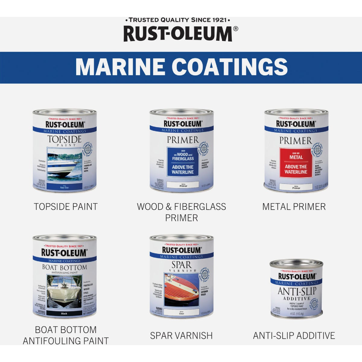 Rust-Oleum Gloss Marine Boat Topside Paint, Oyster White, 1 Qt. Image 6