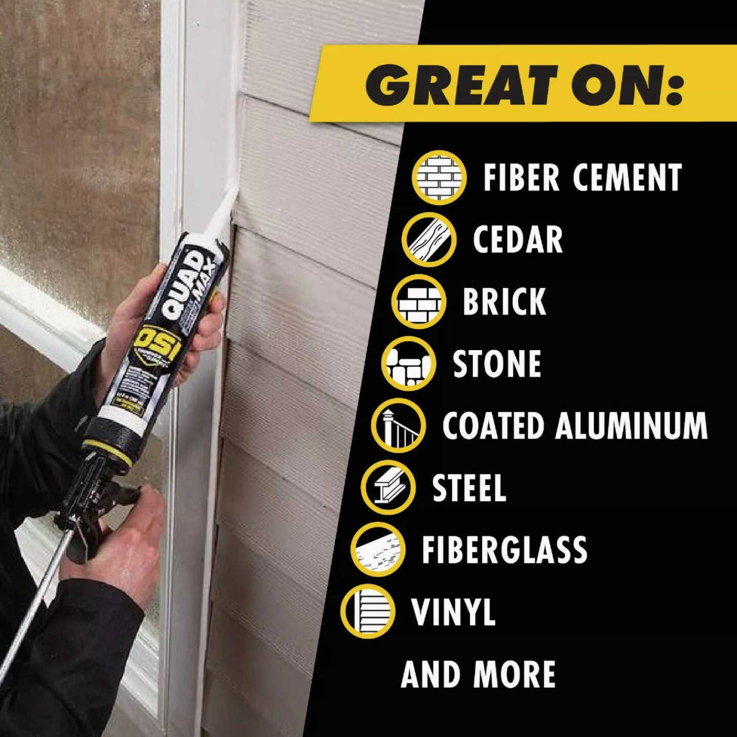 OSI Quad Max 9-1/2 Oz. Window, Door and Siding Polymer Sealant, Clay 335 Image 3
