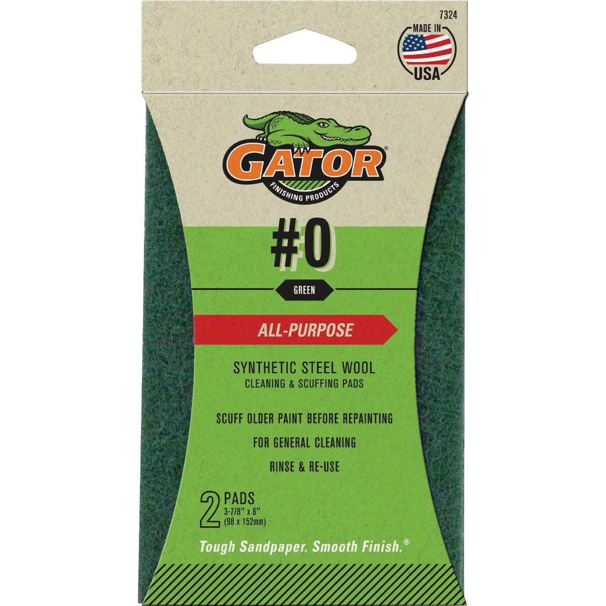 Gator 3-7/8 In. x 6 In. Cleaning & Stripping Synthetic Steel Wool (2-Pack)