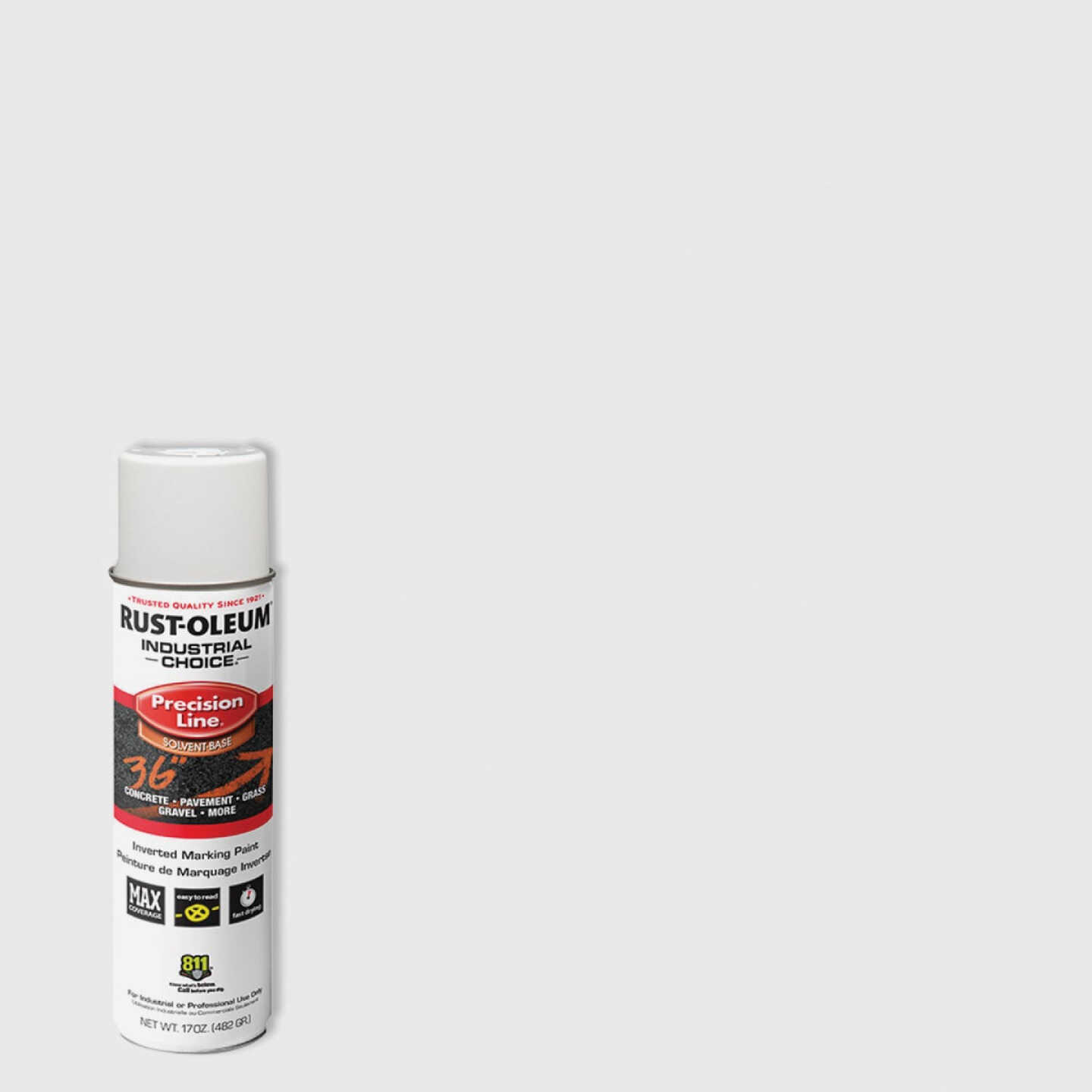 Rust-Oleum Industrial Choice White 17 Oz. Inverted Marking Spray Paint Image 1