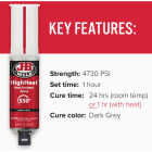 J-B Weld 0.85 Oz. HighHeat Heat Resistant Epoxy, Syringe Image 3