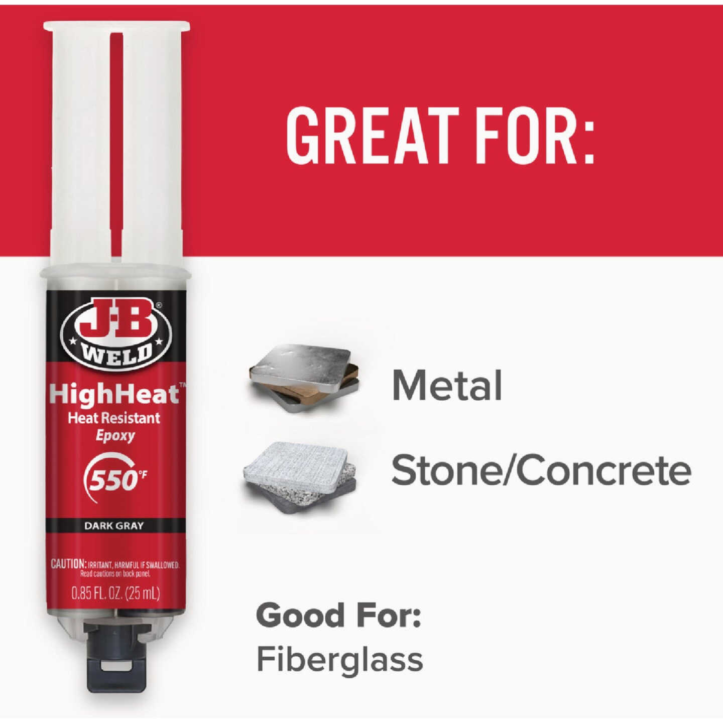 J-B Weld 0.85 Oz. HighHeat Heat Resistant Epoxy, Syringe Image 5