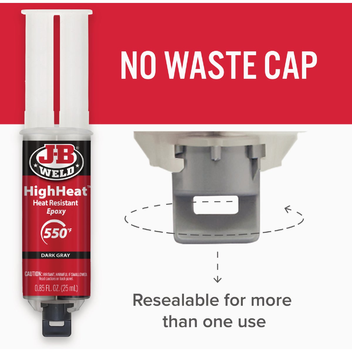 J-B Weld 0.85 Oz. HighHeat Heat Resistant Epoxy, Syringe Image 6
