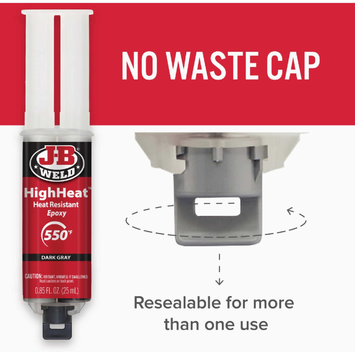 J-B Weld 0.85 Oz. HighHeat Heat Resistant Epoxy, Syringe Image 6